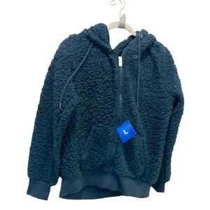 New NWT Andrew Marc turquoise hoodie full zip jacket large